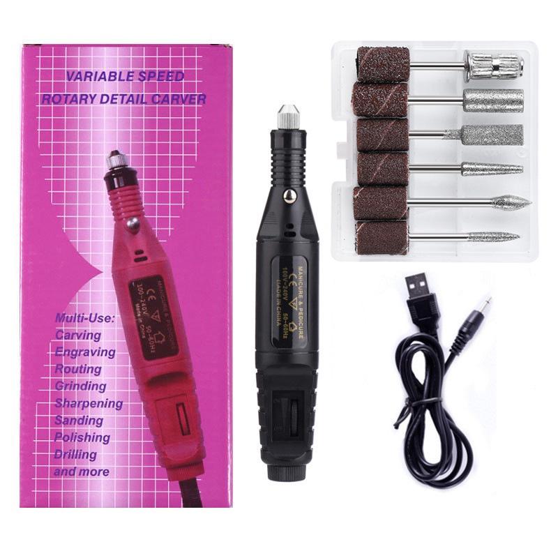 Portable Electric Nail Grinder Set - Mini Manicure Tool Kit
