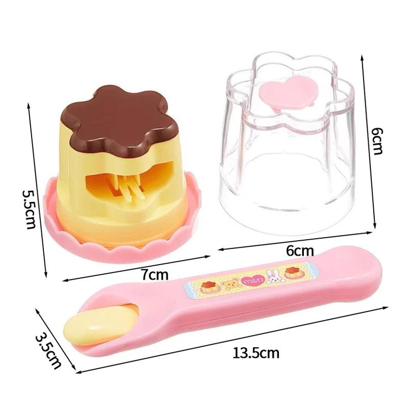 Food Feeding Pudding Feeding Toy Desktop Ornament Cute Pink Jelly Strawberry Pudding Set Ornaments Models For Kids Girls 2025