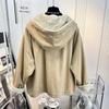 Coats for Women Winter Cotton Oversize Jacket Hooded Thickened Velvet Windbreaker Loose Casual Coat Top