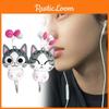Chi Home Sweet Cat Retractable In Ear Wired Headphones Cartoon Gift Earphone