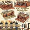 MOC WW1 Vojenský zákop Bojiště Pozice Stavebnice Pruský Britský Voják Armáda Válečná Scéna Model DIY Kostky Hračka Dárky