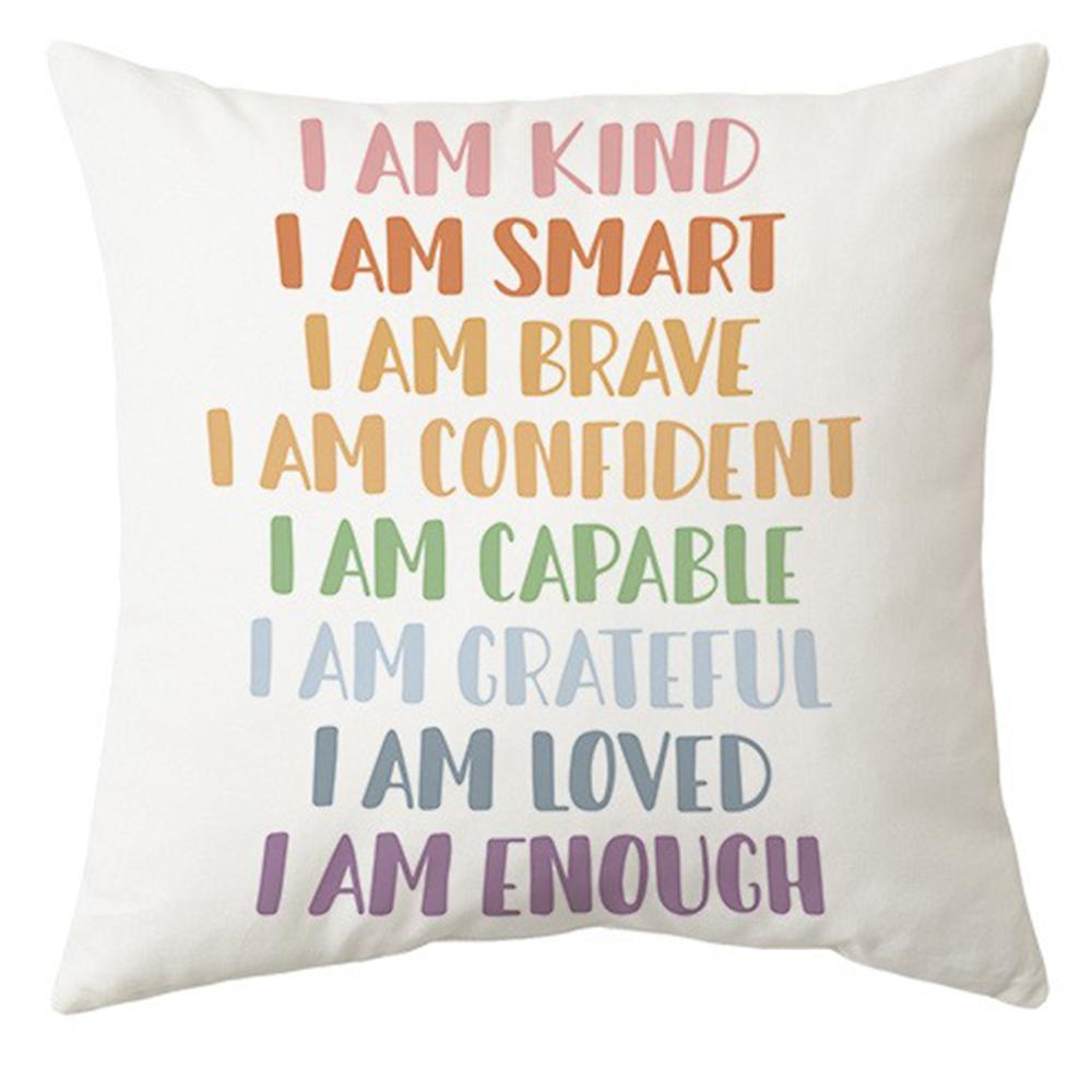 Cartoon rainbow sun pattern printing pillowcase children's room decoration home decoration living room sofa cushion cover