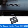 Front Air Condition AC Vent Outlet Cover Trim For Toyota Harrier Venza -2024 2025 Matte Interior Accessories Car Styling
