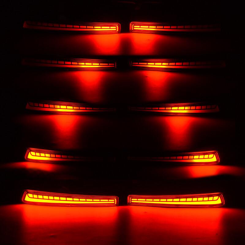 Pair Red Rear Bumper Tail Brake w/ Turn Signal Lights For 2020-24 Toyota Corolla