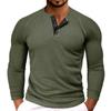 Men's Solid Color Round Neck Long Sleeve T-shirt Casual Sports Raglan Top