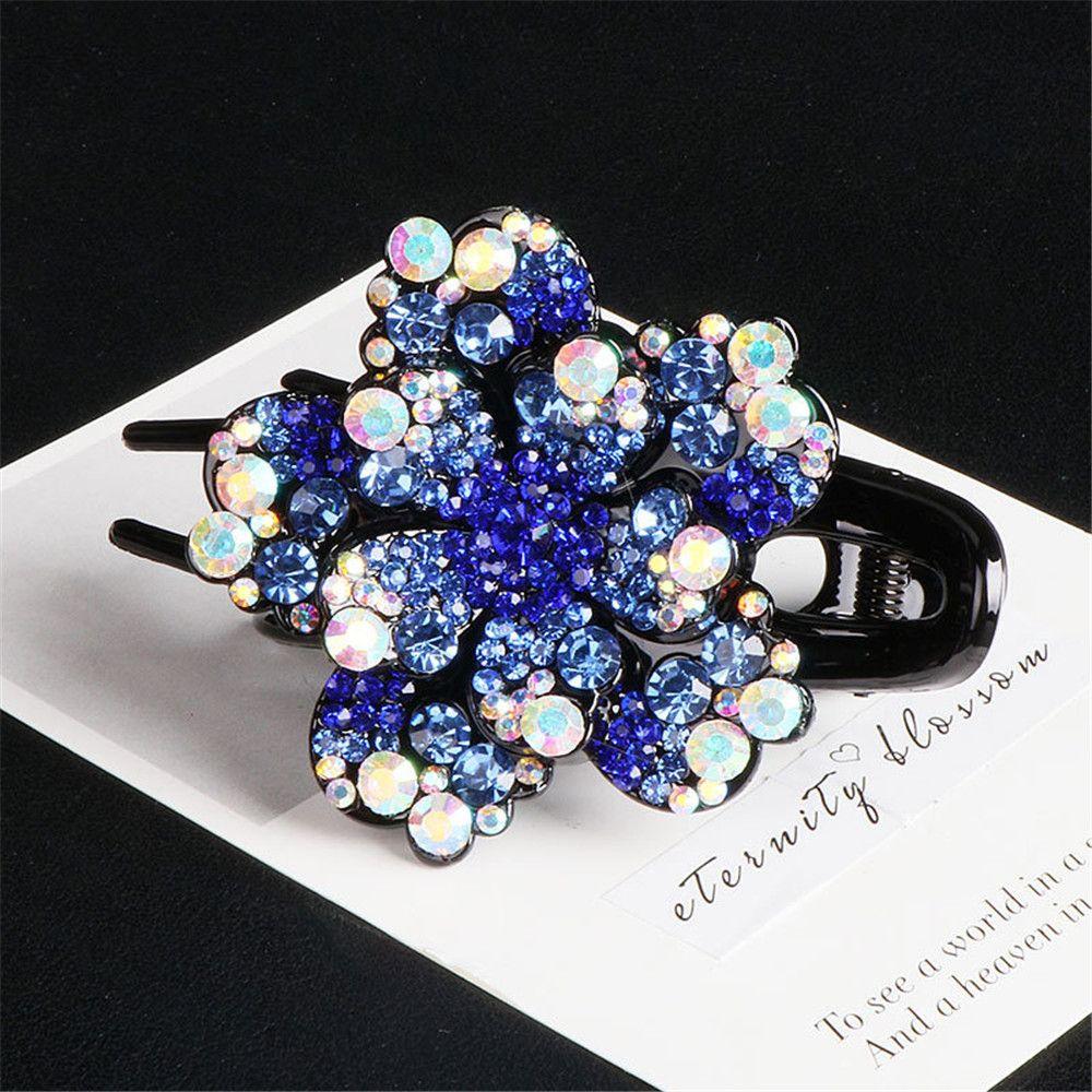 Hair Accessories Hair Clips for Women Ponytail Headwear Hairpin Rhinestone Flower Duckbill Clips