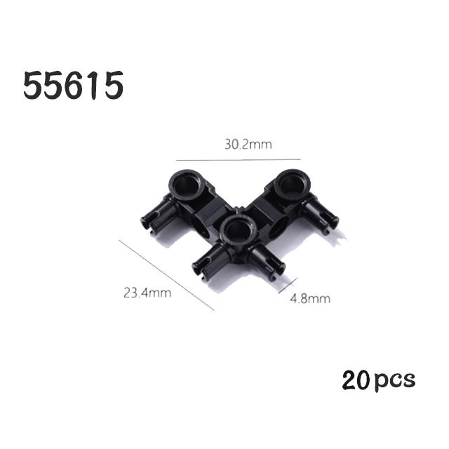 Non-Toxic 20Pcs/Lot Technical Pin Connector Hub Perpendicular 3X3 Bent With 4 Pins Moc 49130 55615 Building Blocks Parts Diy Brick Toys
