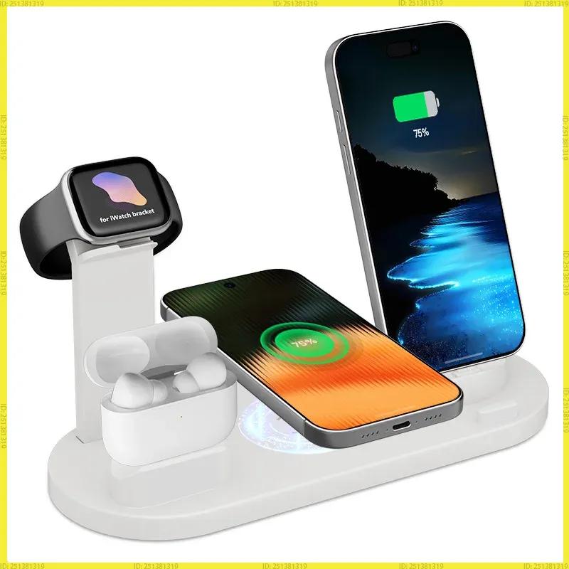 3 Generic In 1 15W Wireless Charger Stand For Iphone 16 15 14 Samsung S25 S24 Google Pixel 9 8 Wireless Earbuds Smart Watch