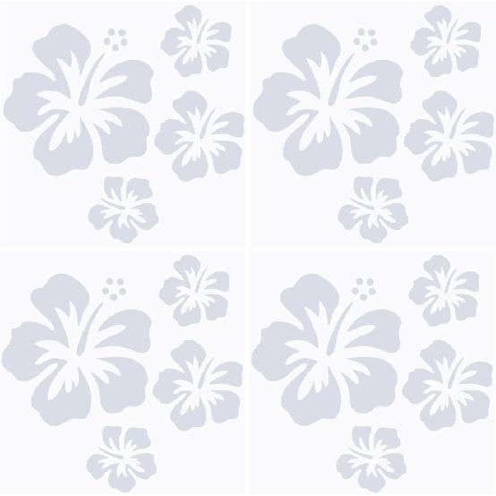 

GORGECRAFT 4 Sheets Hibiscus Flower Car Sticker Silver Hawaiian Stickers and Decals Reflective Stickers Waterproof Vinyl Automotive Exterior Decor серебряный