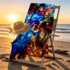 Demon Slayer Print Beach Towel Design, Soft, Lightweight. for Home Bathroom, Spa, Pool, Yoga, Surfing, Camping, Gift for Family, Friend
