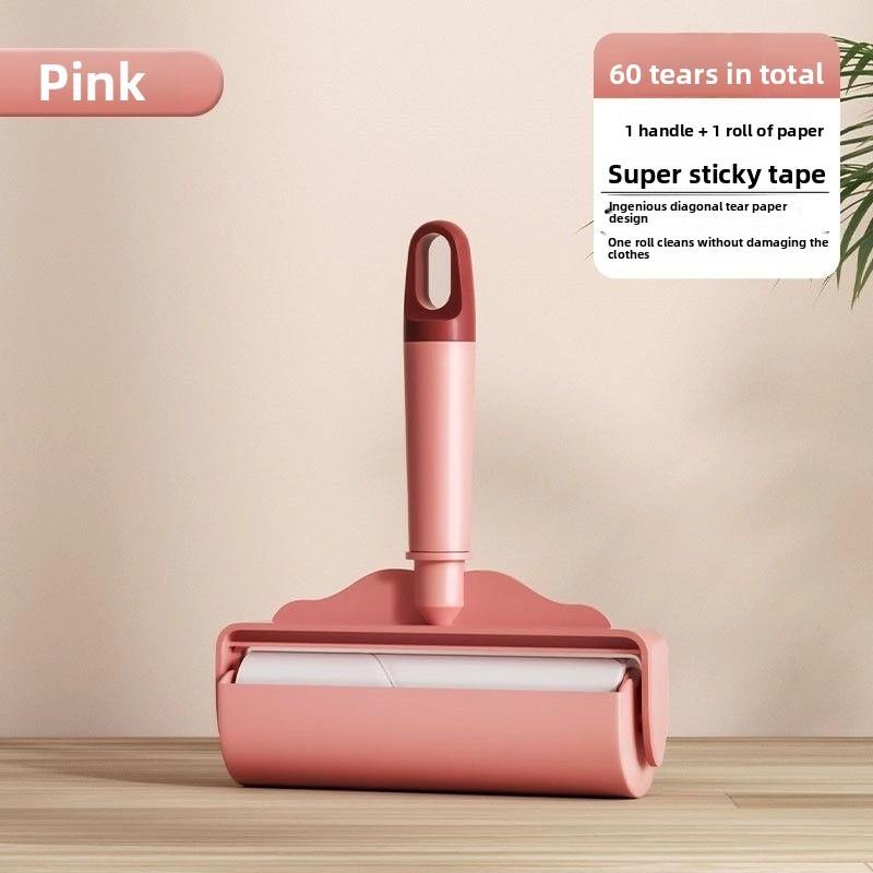 Modern Minimalist Lint Roller With Tearing Sticky Sheets For Pet Hair Removal On Bedding And Clothing