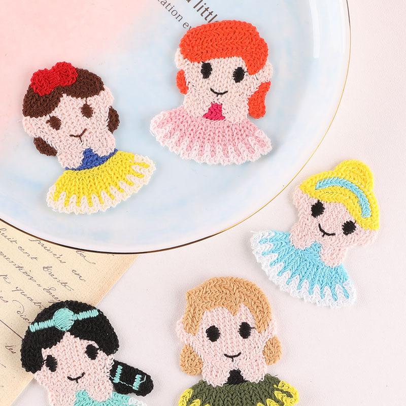 Computer Embroidery Label Princess Cute Children Bb Clip Hair Accessories Accessories Diy Hand Account Accessories Patch Embroidery Sticker