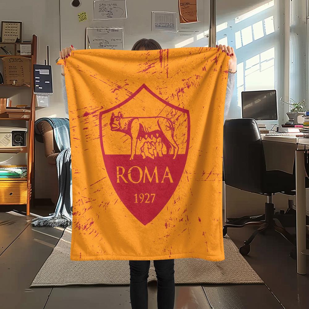 Associazione Sportiva Roma2 Flannel Blanket, High quality Comfortable for All Seasons, Home Decor, Warmth and Comfort