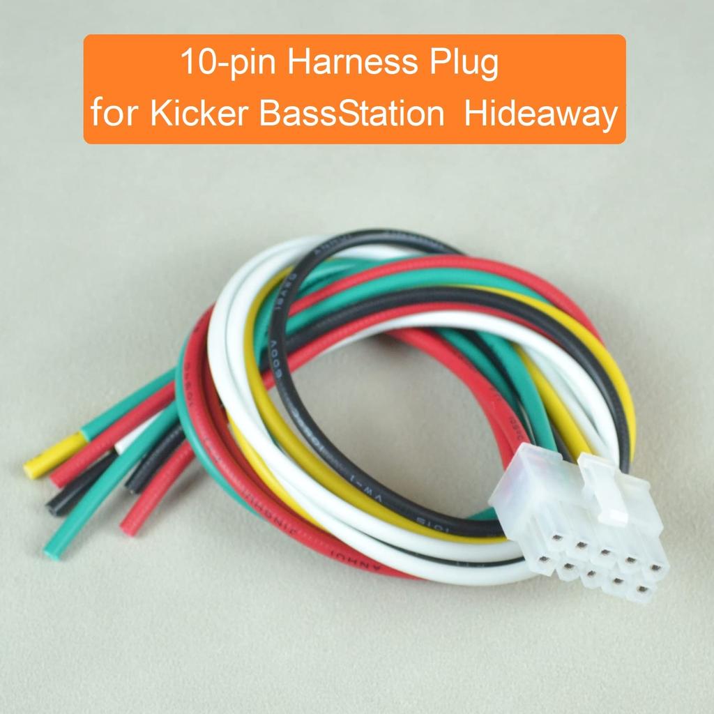 10 Pin Harness Plug for Kicker BassStation Hideaway 11HS8 46HS10 11PHD12 11PH12 HS8 PT10 PT250 11PT8