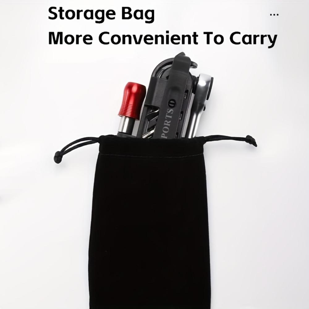 Bicycle Ratchet Wrench Set, Portable Bicycle Tool, Multi-function Tool, Foldable Hex Wrench Screwdriver Tool Set, Hex Wrench with Tire Lever