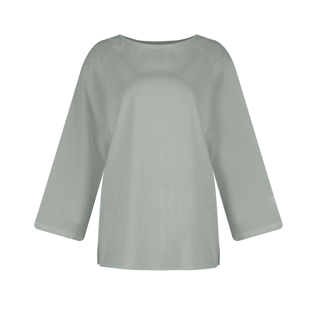Women's Fashion Solid Color Round Neck Loose Long Sleeve Loose Top