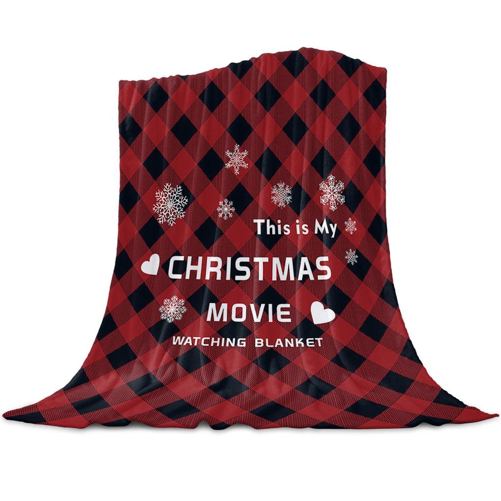 Christmas Elves Checkered pattern digitalprinted polyester velvet flannel cover blanket Fleece sofa cover blankets for beds
