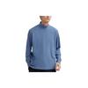 Solid Color High Neck Pullover Straight Cut Long Sleeve T-Shirt Unisex Tops Sky-Blue 466726-63