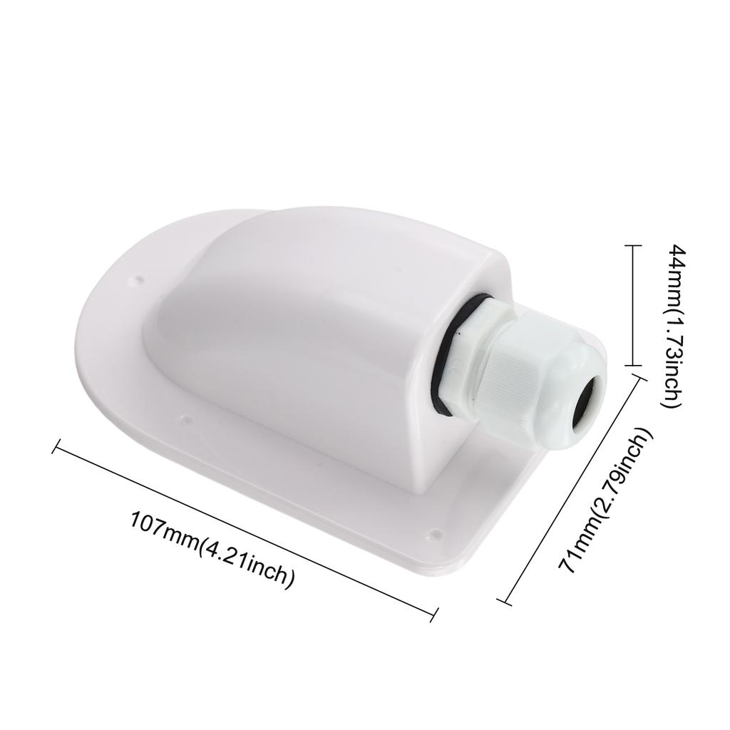 Solar Cable Guide Junction Box with 2 56mm Capacity for Weatherproof Photovoltaic Systems On For Motorhomes and RVs