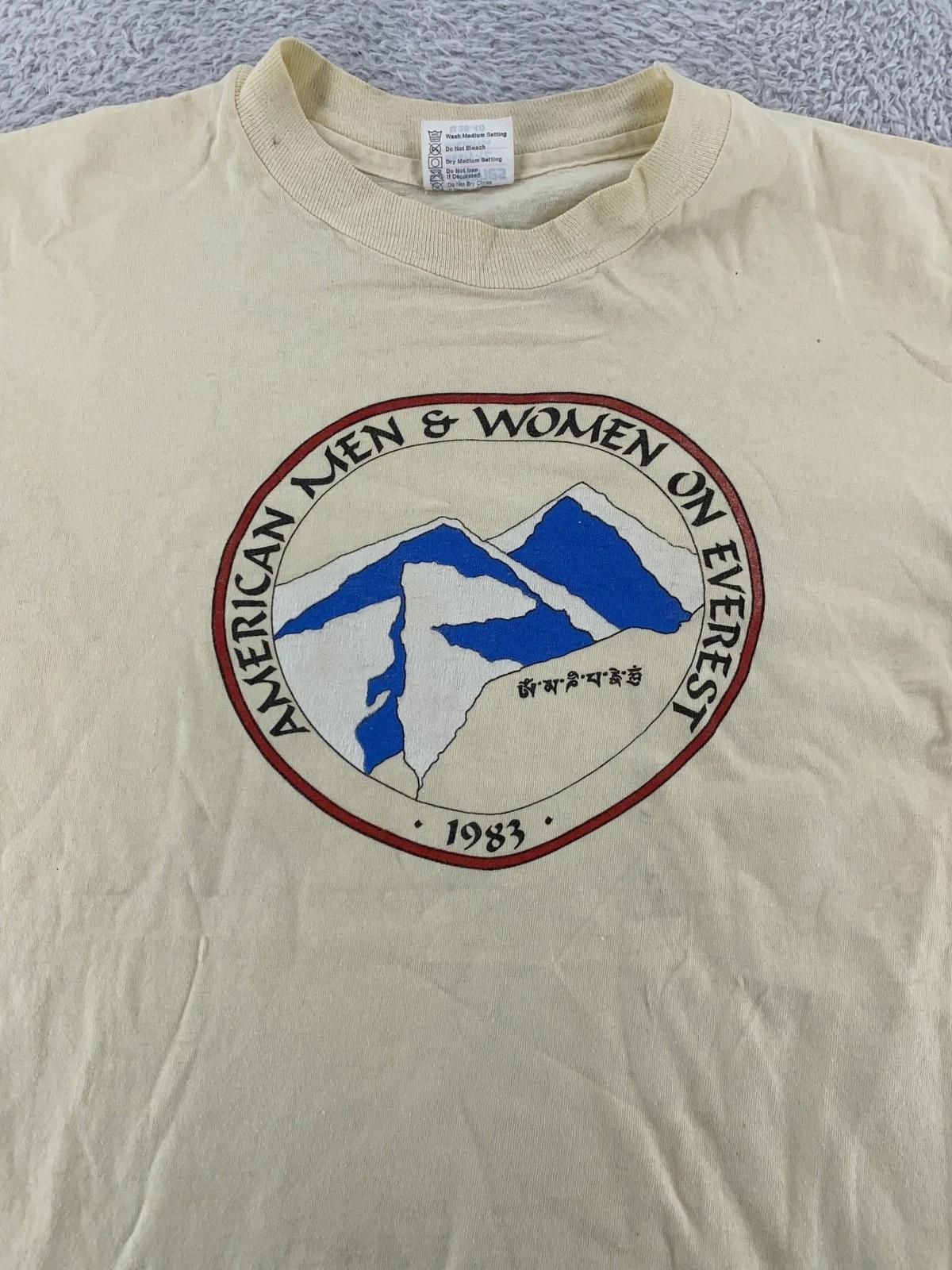 

Vintage 1983 American Mount Everest Expedition Shirt Mens Small Climbing 80s M