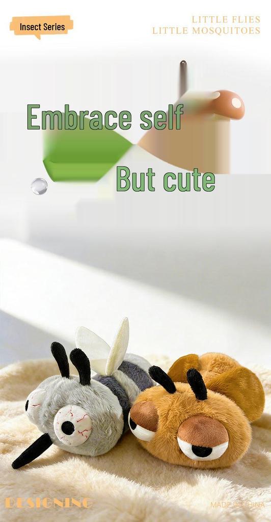 Summer Stooges Mosquito & Cockroach Prank Plush Toys - Funny Gift for Kids