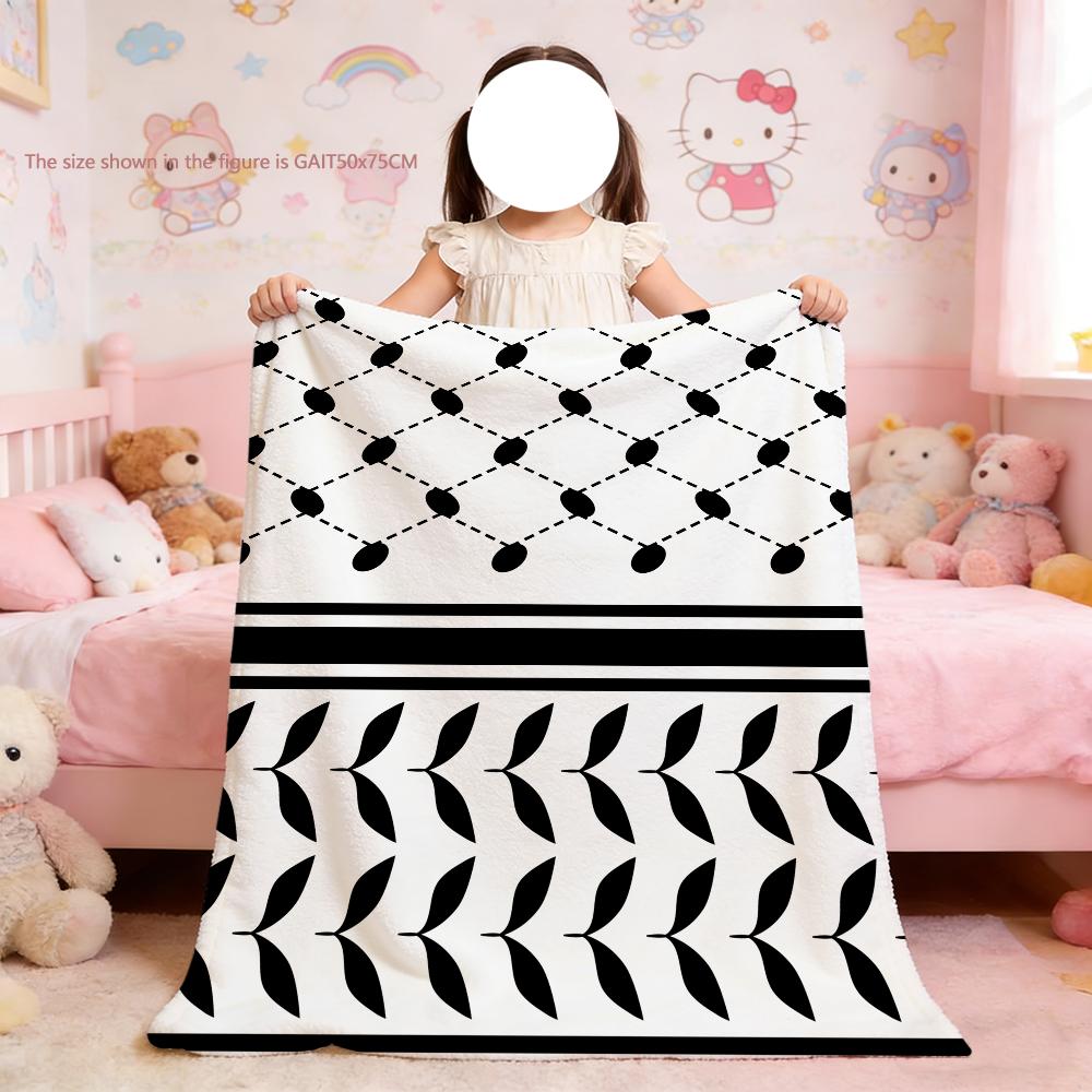 

Keffiyeh Pattern Blanket For Soft Throw Blanket for Picnic Bed Sofa Home Bedroom Cozy Warm Comfortable 75x90cm
