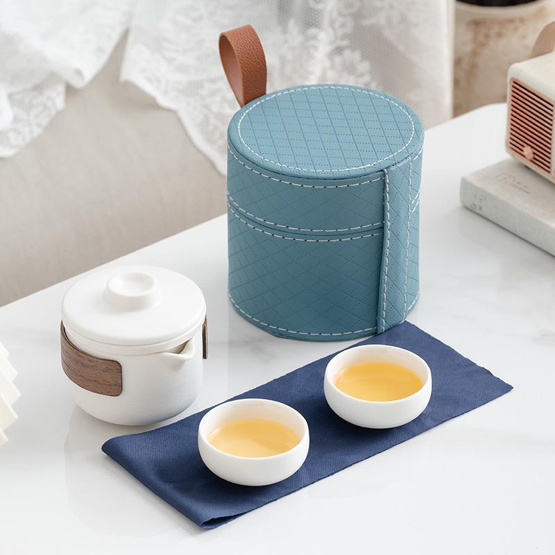 Simple travel tea set Portable Kung Fu tea set Outdoor teapot camping High-end express cup Company gifts