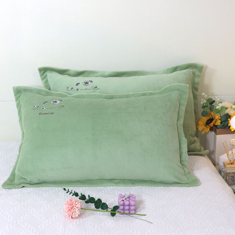 

Наволочка молочная вышивка 48x74 см зимняя теплая мягкая удобная пушистая однотонная домашняя текстильная наволочка для подушки для пар 1pcs 48x74cm