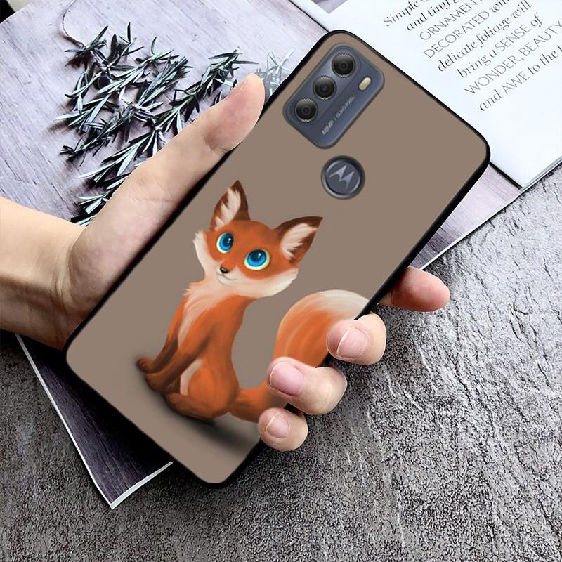 Niedliche Fuchs Handyhülle für Motorola Moto E7 Plus E32 E20 E40 Edge 20 Lite G22 G52 G20 G30 G100 G60 G50 G10 G Pure G Stylus