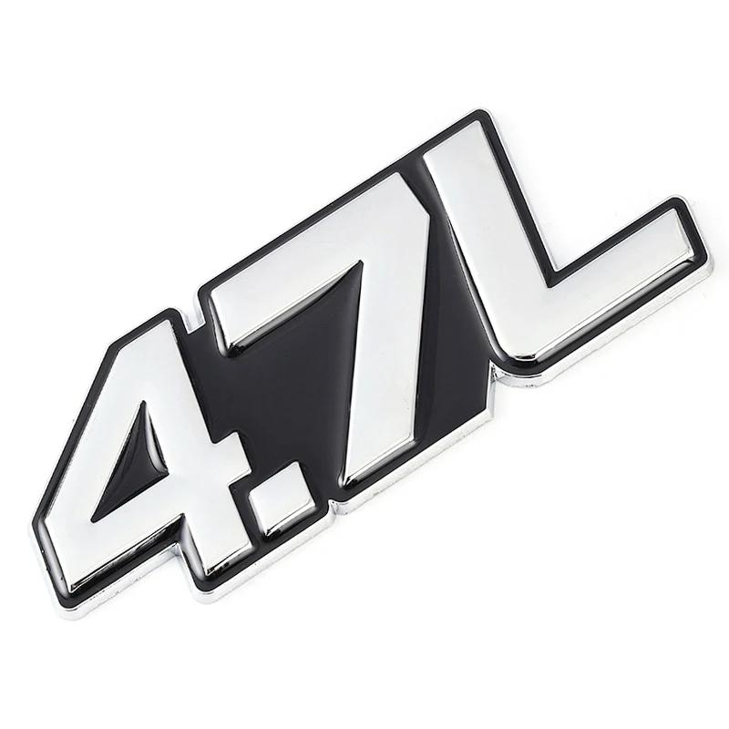 1Pc 3D Metal 4.0L 4.6L 4.7L 5.0L 5.7L 6.0L 6.2L 6.4L 7.0L Car Sticker Rear Trunk Emblem Badge Decals