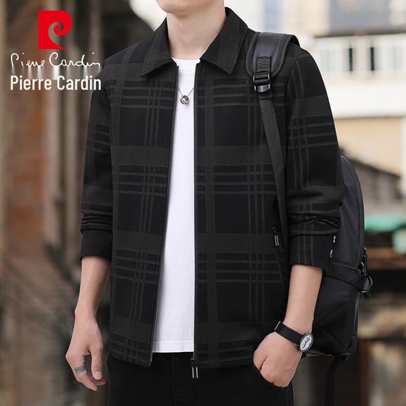 

Pierre Cardin Men s Plaid Lapel Business Casual Jacket 2XL
