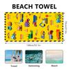 Construction Vehicle Beach Towel 1PC an Optimal Gift for Boys Swimming Pool Towel Comfortable with Fast Absorbency
