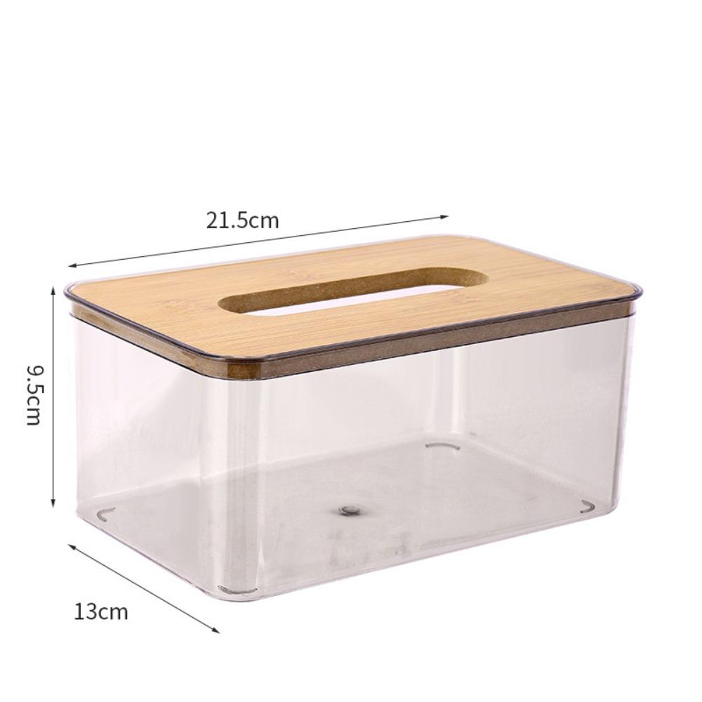 Plastic Clear Tissue Box Transparent Napkin Holder Minimalist Paper Towel Box Household Use