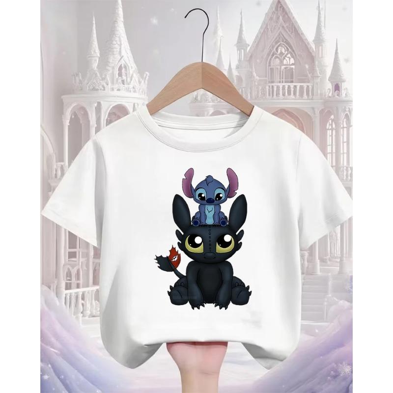 

Summer Fashion Toothless Kid T-Shirt Cute Kawaii Street Hot-Selling Cartoon Casual Round Neck for Children 100