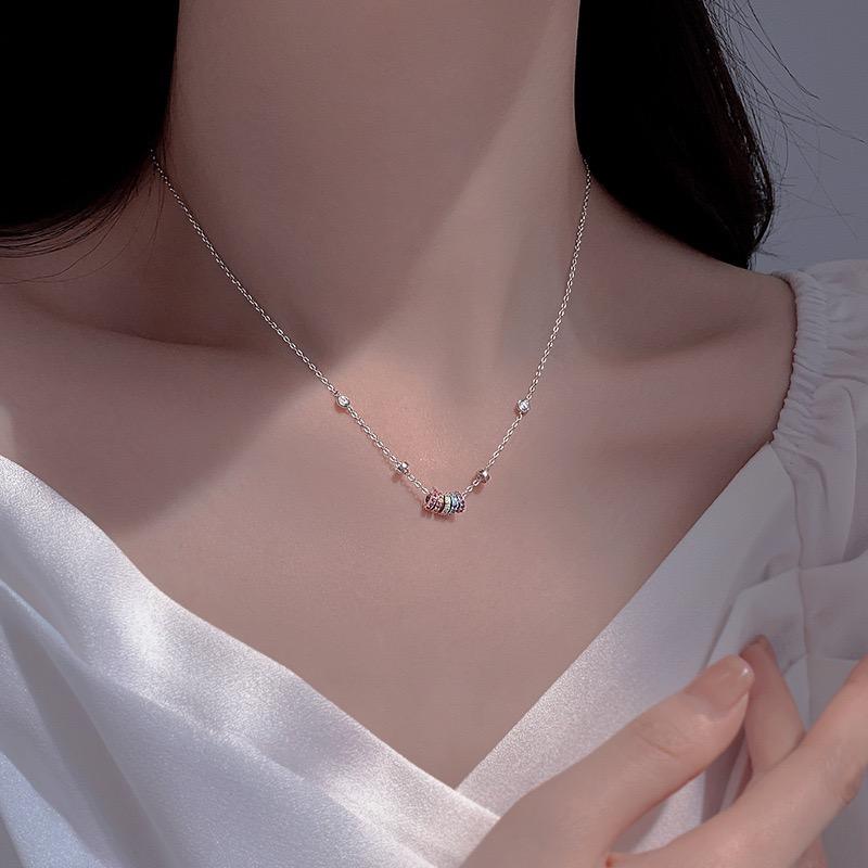 Xiaomi S925 Sterling Silver Necklaces For Women Simple Chain Fashion Minimalist Pendant Necklaces Rainbow Shape Birthday Gift