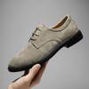 Suede Leather Oxford Shoes for Men Lace Up Man Business Shoes All-Match Casual Dress Footwear New Outdoor Formal Shoes Sneakers