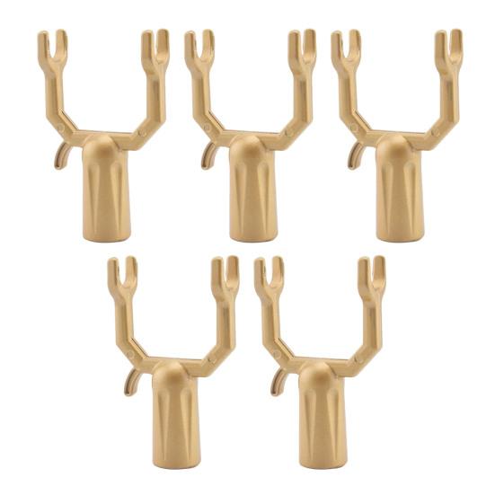 5Pcs Clothes Hook Pole Fork Heavy Duty Aluminum Alloy Universal Clothing Hanger Reacher Hook Head Replacement Accessories