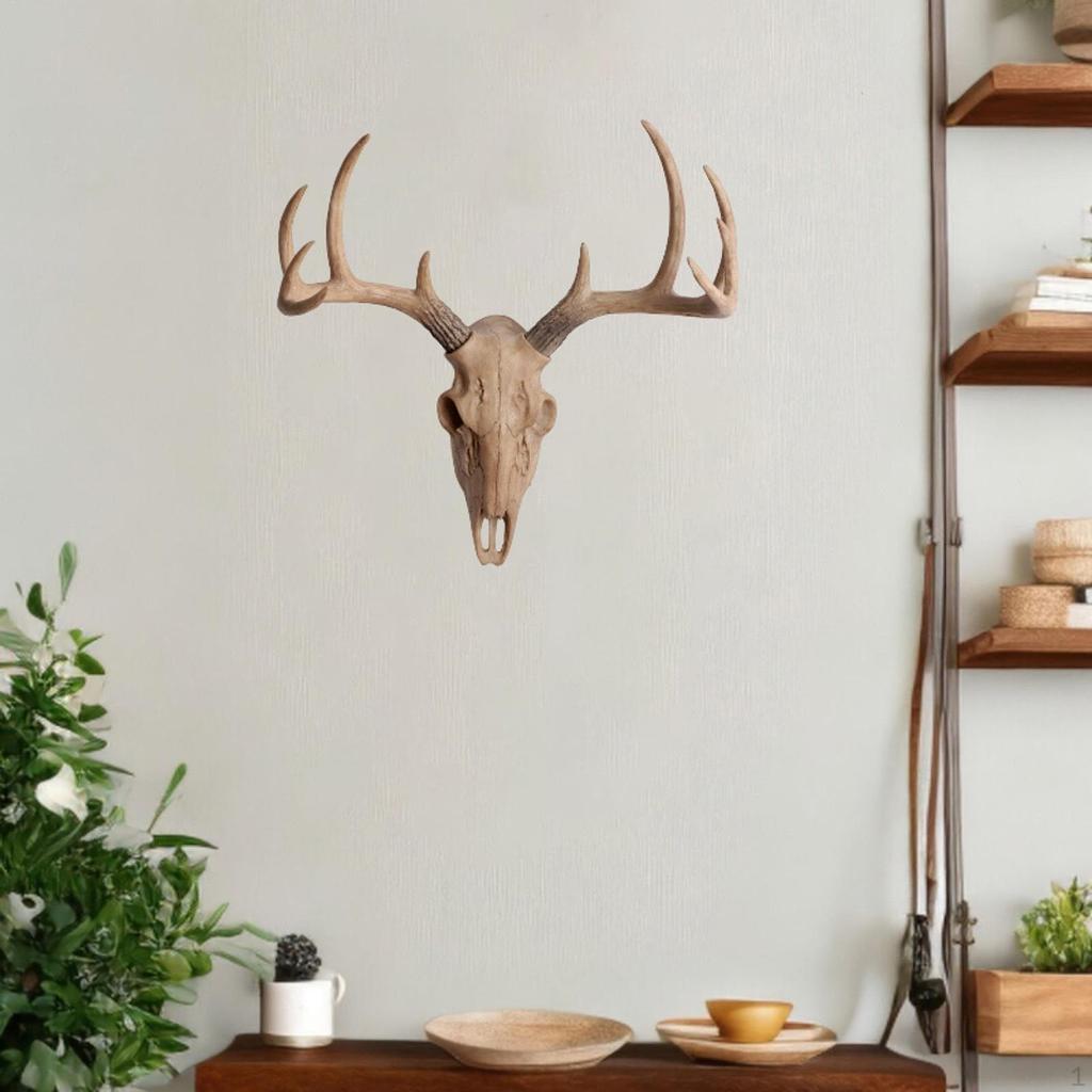 Animal Heads Wall Decor Figurine Resin Statue Sheep Head Sculpture for Porch Collector