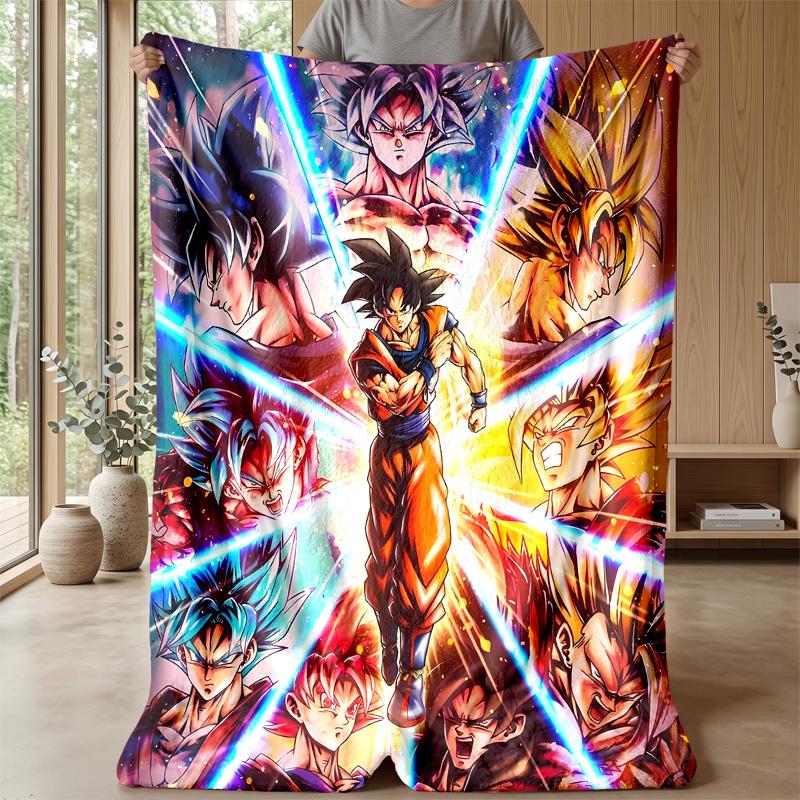 Naruto Printed Flannel Blanket Skin Friendly Warm Decorative Throw for Indoor Couch Bed Daily Use