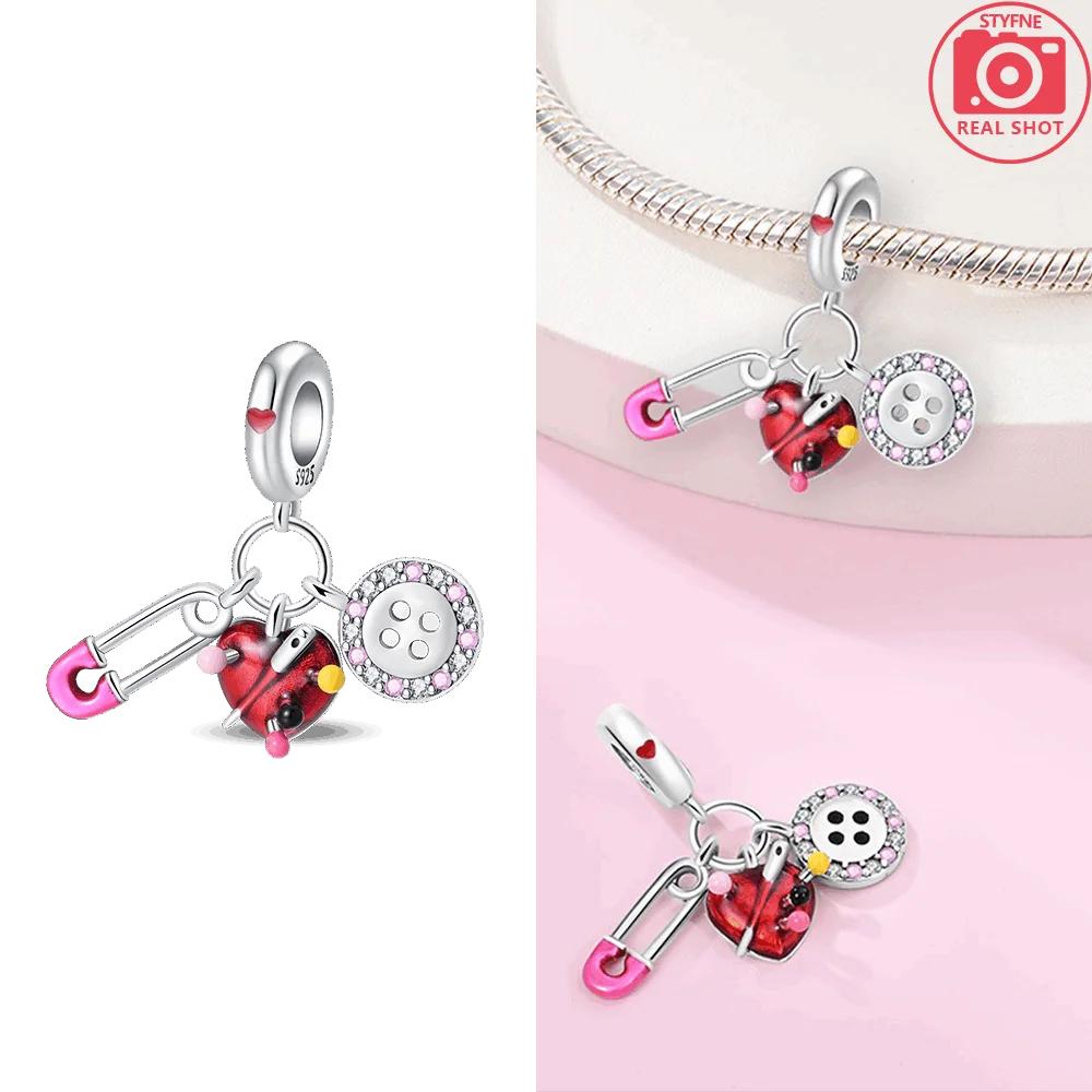 Clock Charm Bead Components Copper Metal Tailor Sewing Machine Telephone Alarm Pendant Bead Components Compatible With Authentic Original Bracelets