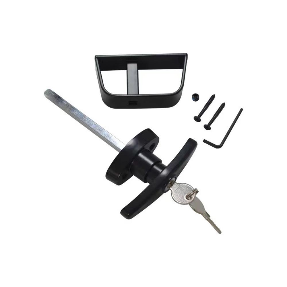 Shed Door Latch T-Handle Lock Kit with 2 Keys 5-1/2"" Door Lock for Playhouses Chicken Coops Camper