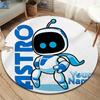 ASTRO BOT Custom Name Round Area Rug,Carpet Rug for Living Room Bedroom Sofa Playroom Decor,Non-slip Floor Mat