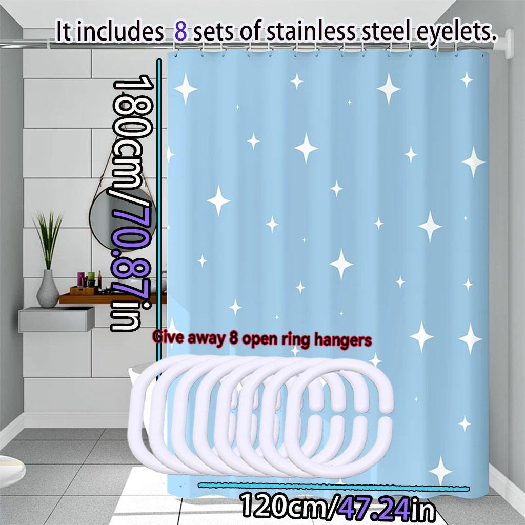 

Синяя звезда занавеска для душа Водонепроницаемая занавеска для ванной комнаты Мечта Звездный ветер занавеска для ванной комнаты для разделения сухой и влажной зон материал PEVA шо 120*180cm