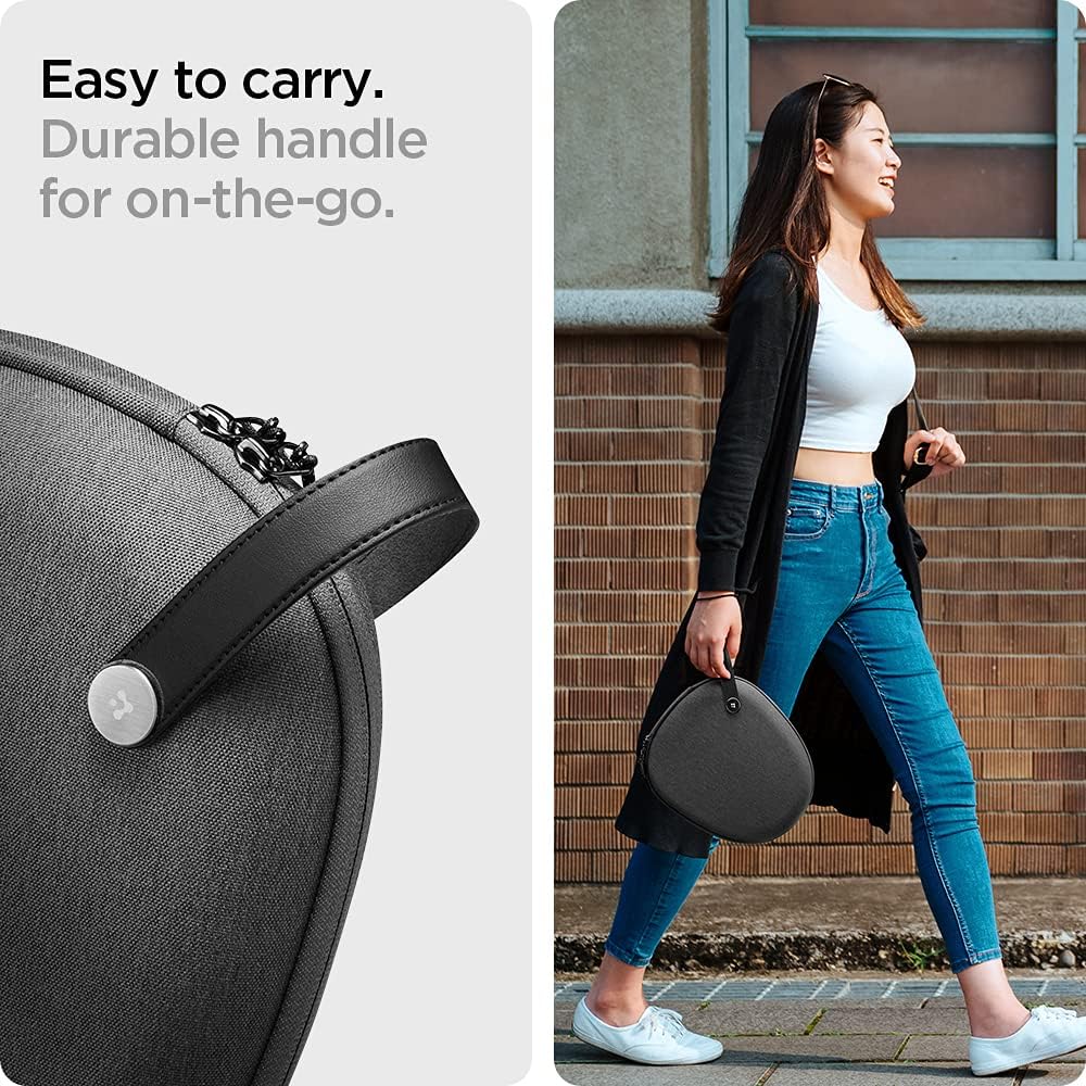 Spigen Klasden AirPods Max Carrying Case Pouch Bag - Charcoal Gray (Smart Case Compatible with Sleep Mode)