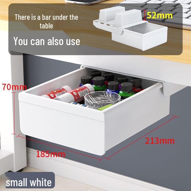 Niewidoczny organizer pod biurko: Bez wiercenia szuflada na artykuły biurowe