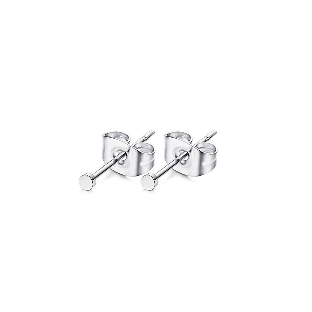1 Pair Different Types Shape Unisex Silver Color Stainless Steel Piercing Earring For Women Men Punk Gothic Barbell Earring