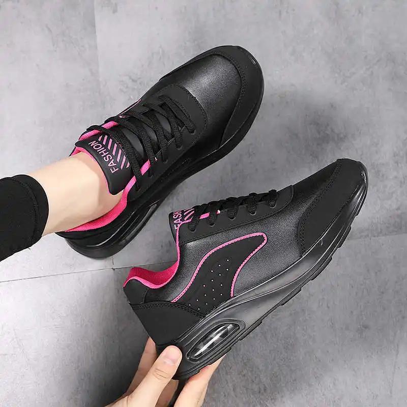 Fashion Thick Heeled Lace-up Shoes Due Tohood Vulcanize Women's Sneakers Large Size New In Women Boots Sport All Brand League
