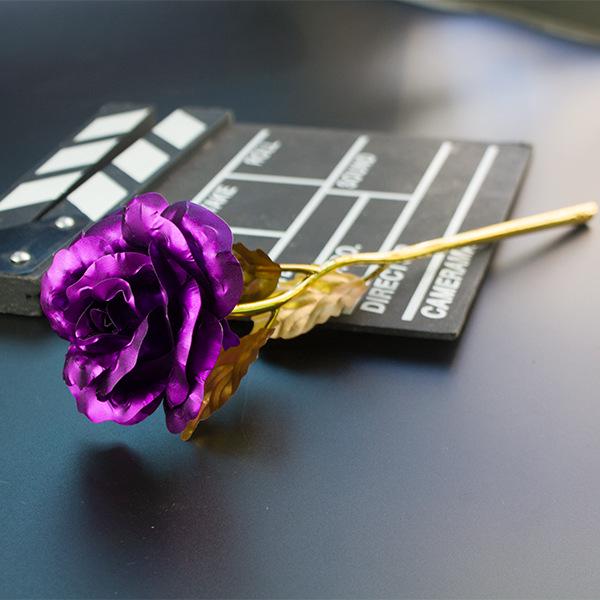 24K Gold Foil Rose Flower Valentine's Day Gift Box