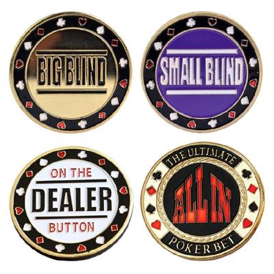Professional Poker Dealers Button Poker Cards Guard Protector Metal  Coin