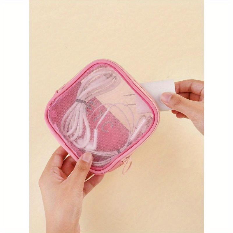 

Сітчаста квадратна косметичка для жінок для щоденного носіння рожевий